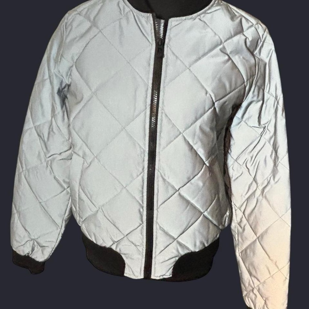 Calvin Klein Performance Quilted Bomber Jacket - Light Gray